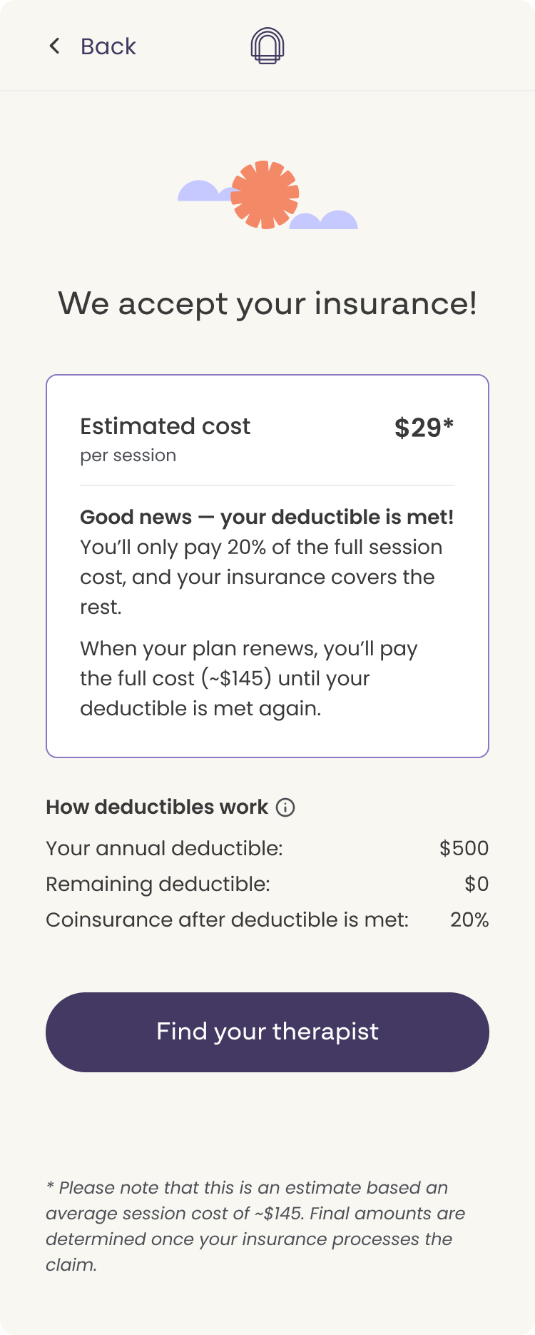 Coinsurance: Met