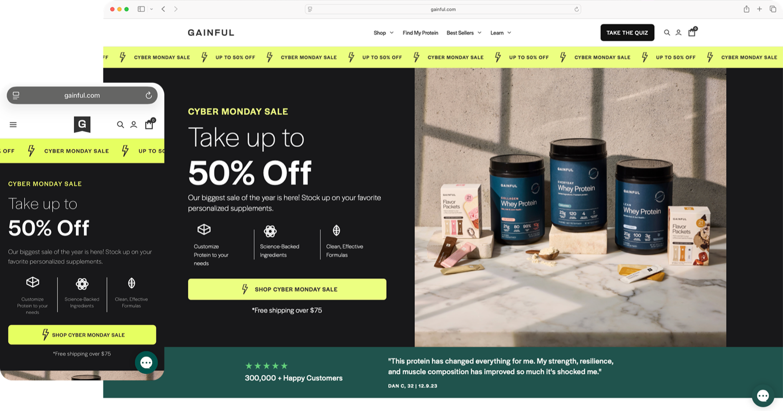 Gainful seasonal campaign screens